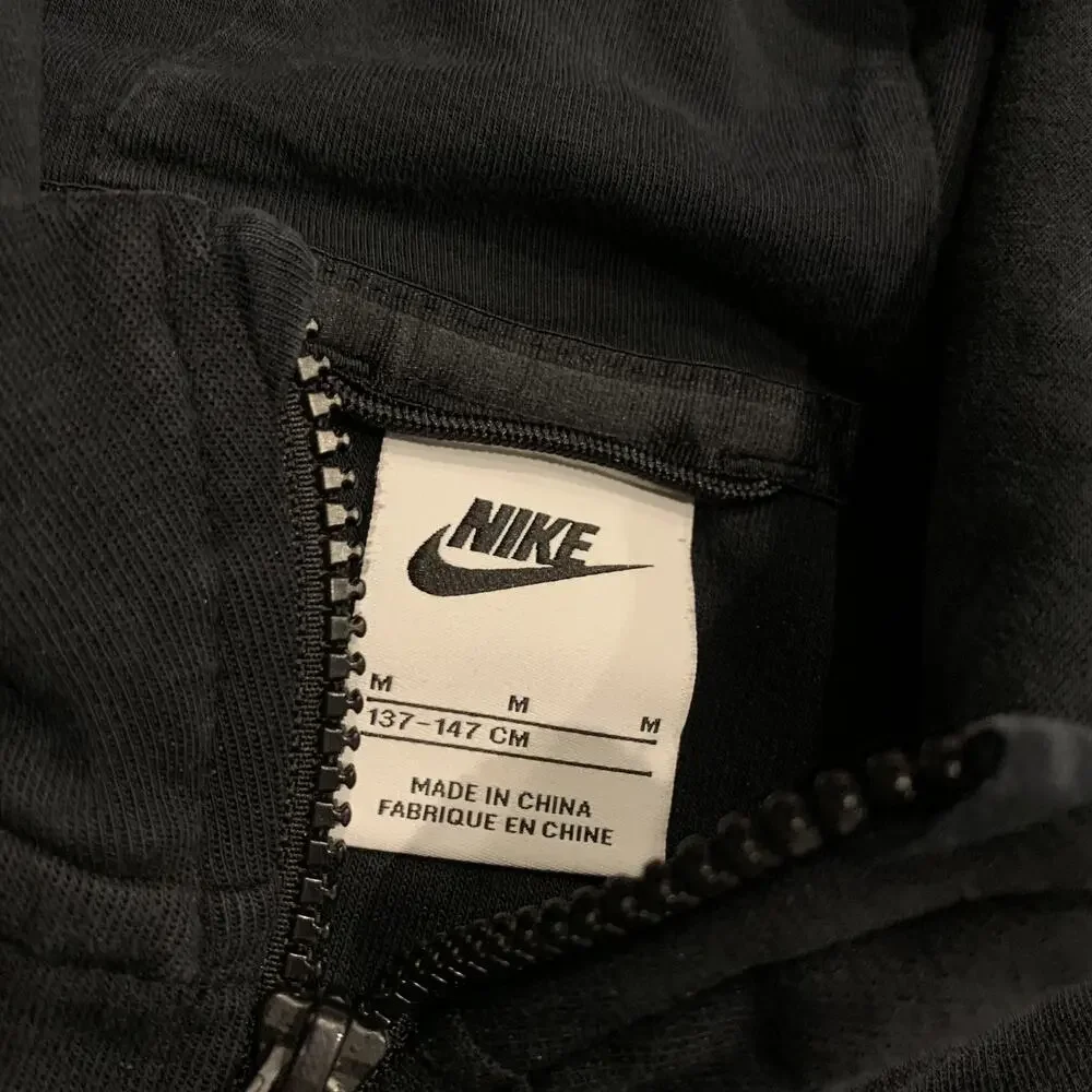 Nike Sportswear Tech Fleece Full Zip Hoodie Sweatshirt Youth Boys Medium M Gray